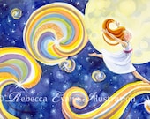 Art Print of Girl Dancing with the Stars 13x19