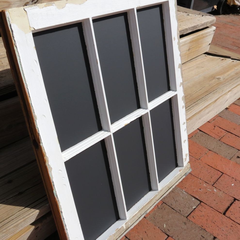 6 Pane Vintage Window Chalkboard