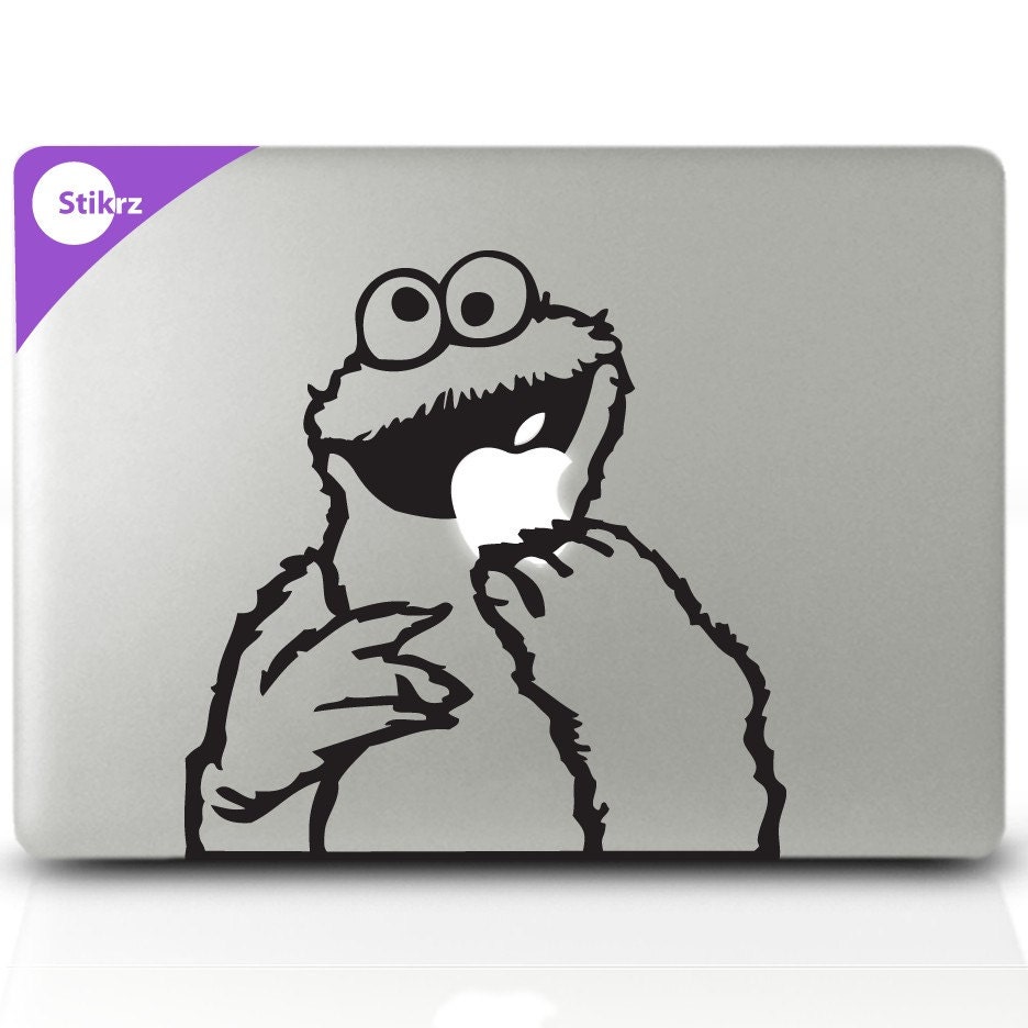 Buy ANY 2 and get 1 FREE - Cookie Monster - Removable apple laptop computer decal stickers Geekery - 19A
