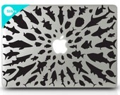 Vinyl MAC DECAL laptop stickers Wall Geekery Nautical Fish Computer Geekery- Think Different- Removable Decal 147