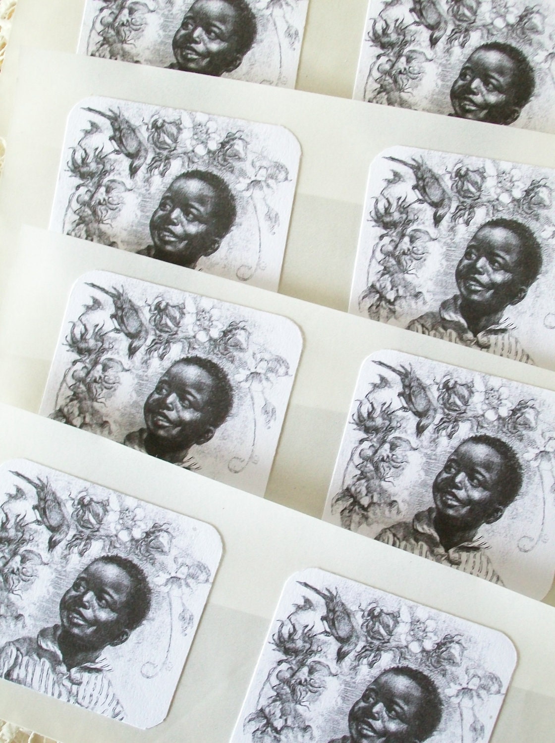 African American Art Stickers Envelope Seals Stickers Set of 12