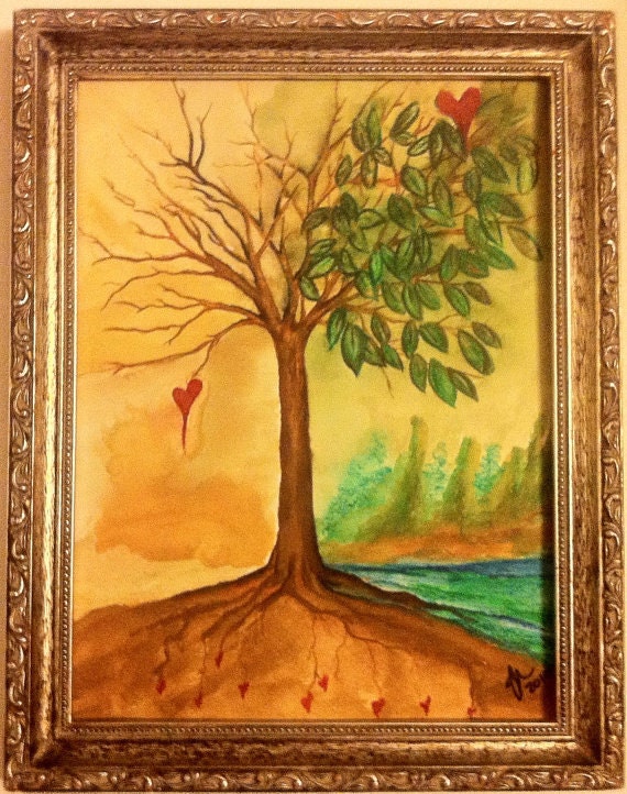 Growing In Love, JPEG Photo of Original Water Color Painting