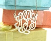 Monogram  Sterling Silver   1  inch