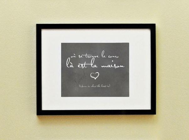 Home is Where the Heart is. 8x10 print (chalkboard shown)