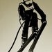 Ski, Skier, Snow, Sport, Skiing, Wall art, Metal Art, Wall Decor, Downhill, Gift