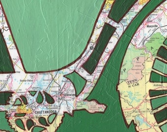 Bike Chattanooga, Tennessee--bicycle art print