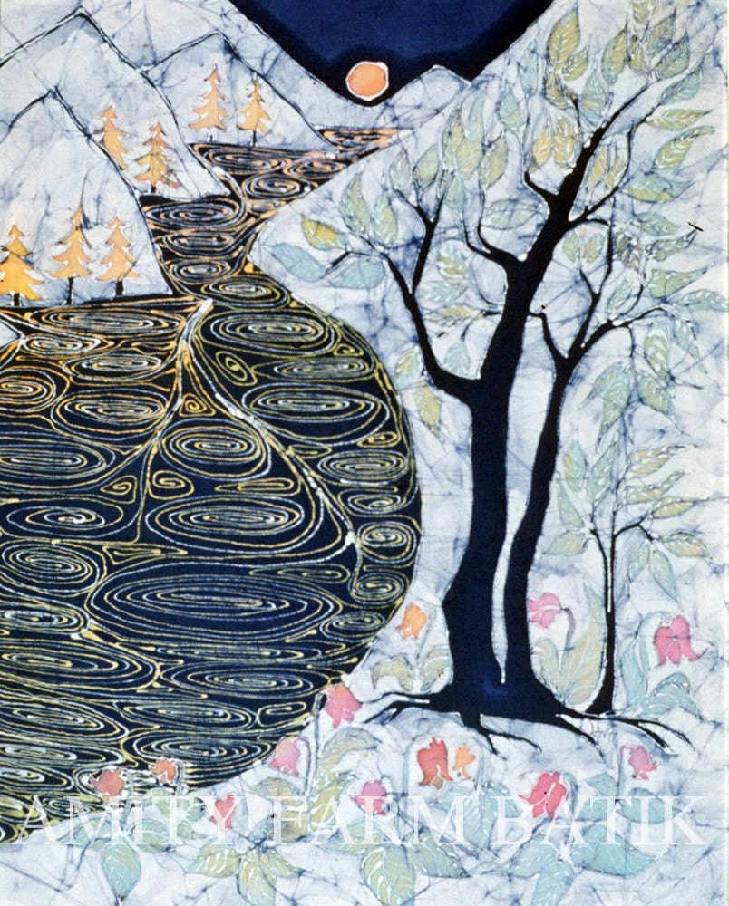 Lothlorien / Enchanted Land - print from original batik