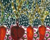Summer Rain on Garden - Batik print from original
