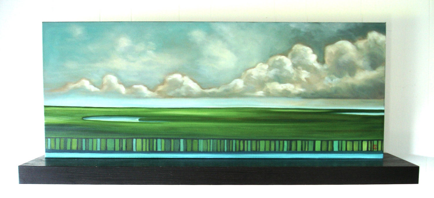Carin Vaughn Original Oil Marsh 16x40