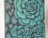 Carin Vaughn Original Succulent Painting 16'x20'
