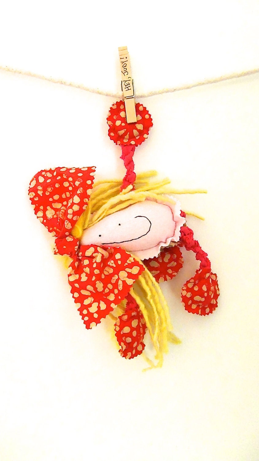 Small Rag Doll "The B1 Blonder" Hey, Judy "Little Charmer" Handmade by GoHeyJudy