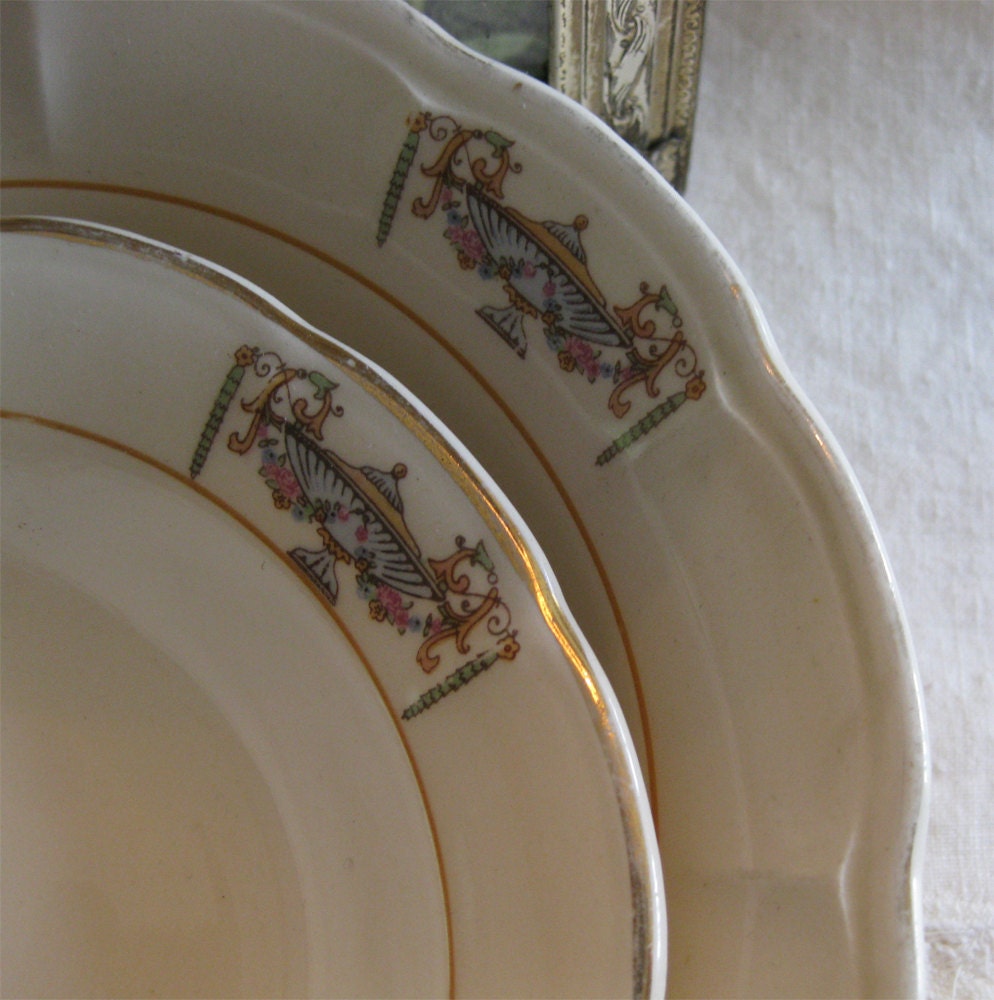 Ivory White Sebring Porcelain Bowls-Normandie - Set of 2