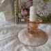 Pink Depression Glass Candleholder - Vintage