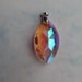 40mm Tear Drop Pink AB faceted crystal pendant with Bail