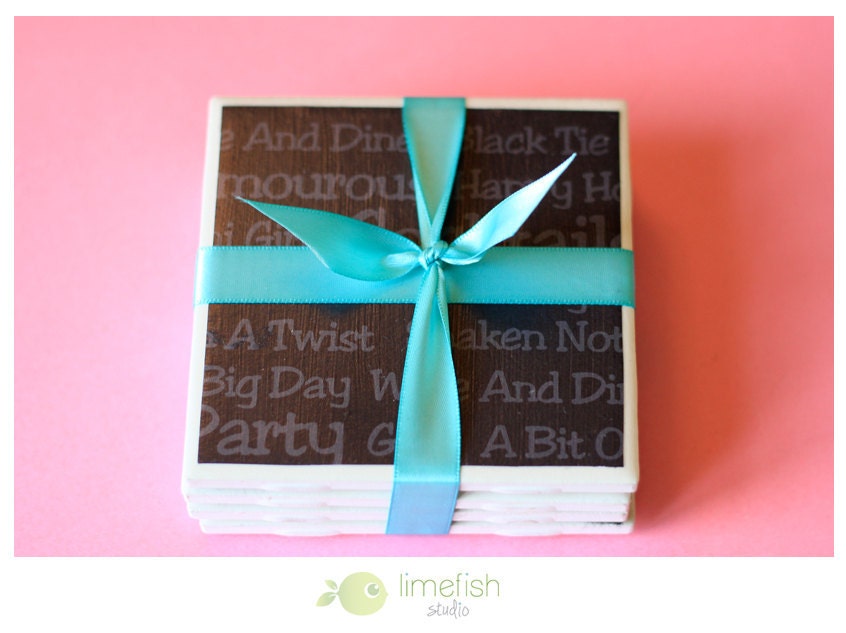 Tile Coasters - Set of 4 "Cocktail Collection"