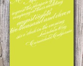 Wedding Invitation - All Script - Digital File