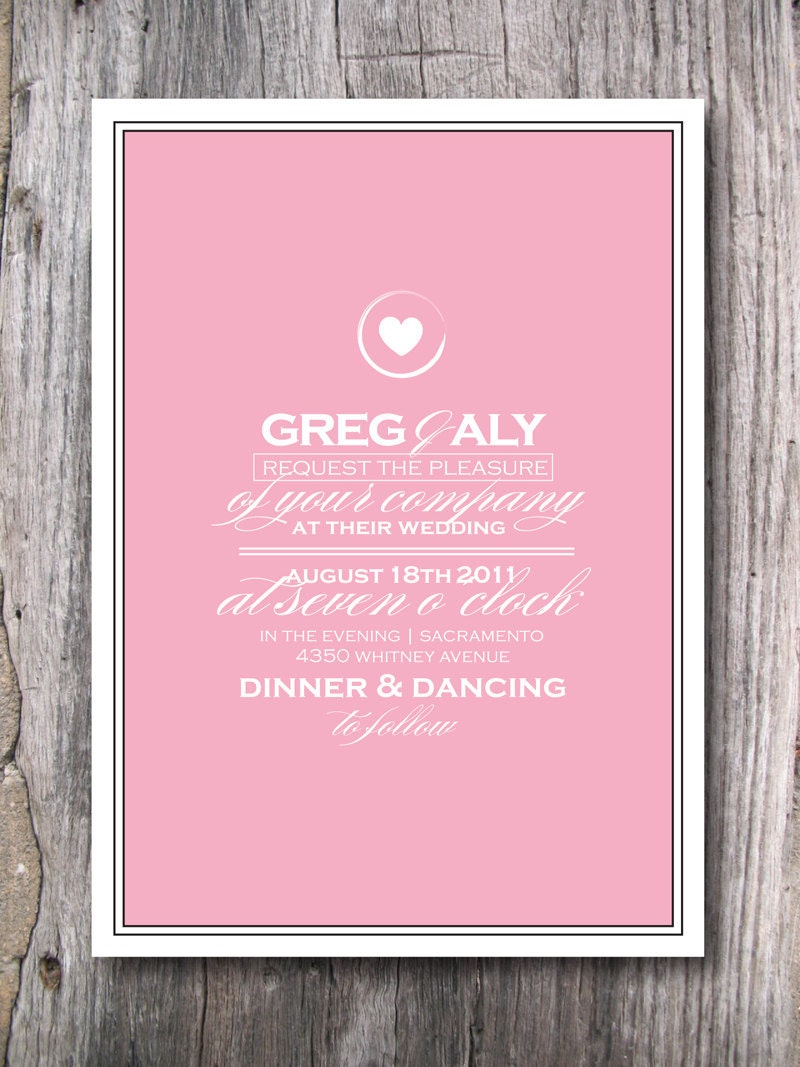 Wedding Invitation - Circle of Love - Digital File