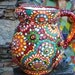 Upcycled Ceramic Pitcher Multi Color Multi Pattern Clay Mosaic