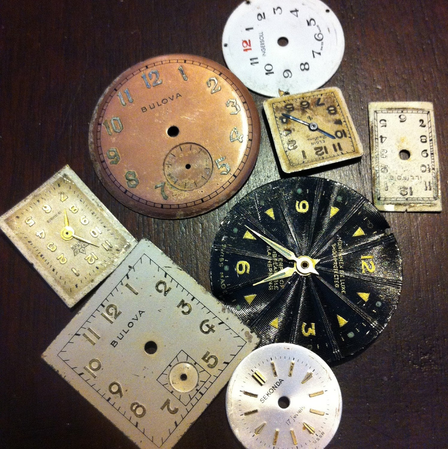 Vintage Watch Face Set for Steampunk or Scrapbooking Number 231