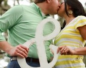 18" Wooden Ampersand - Distressed White - many colors available