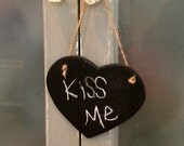 Mini Wooden Hanging Chalkboard Heart