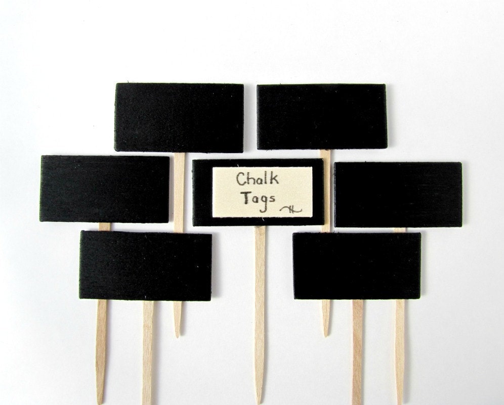 Chalkboard Cupcake picks, chalkboard cupcake toppers, Set of 12 by Kiwi Tini Creations