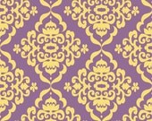 1 Yard Fiona's Fancy Fabric by Lila Tueller Designs for Riley Blake, Orchid Damask Fabric