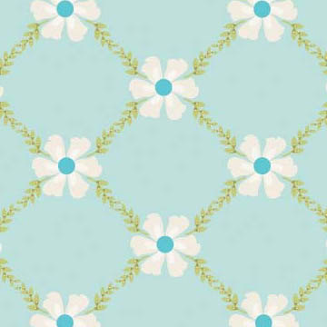 1 Yard Blue Floral Vine, Sweet Divinity Fabric for Riley Blake by The Quilted Fish