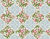 1 Yard Rose Toile Tiles, Elizabeth Rose by Gray Sky Studio for In the Beginning Fabrics