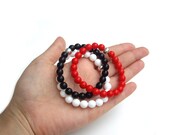 Bracelets - Stretch Bracelet, White bracelet, Red bracelet, Black bracelet