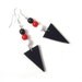 Geometric earrings - Black earrings, geo earrings, chevron earrings
