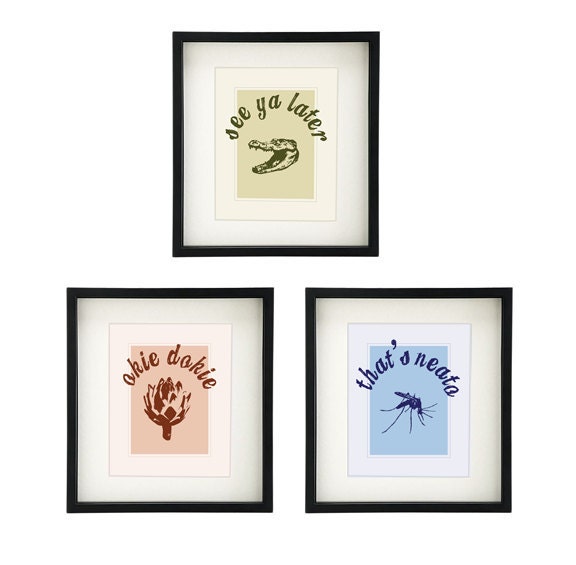 Set of three - 8x10" Prints - Phrases