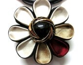 Evening in Bon Temps:  Silk Kanzashi  Flower Pendant Necklace
