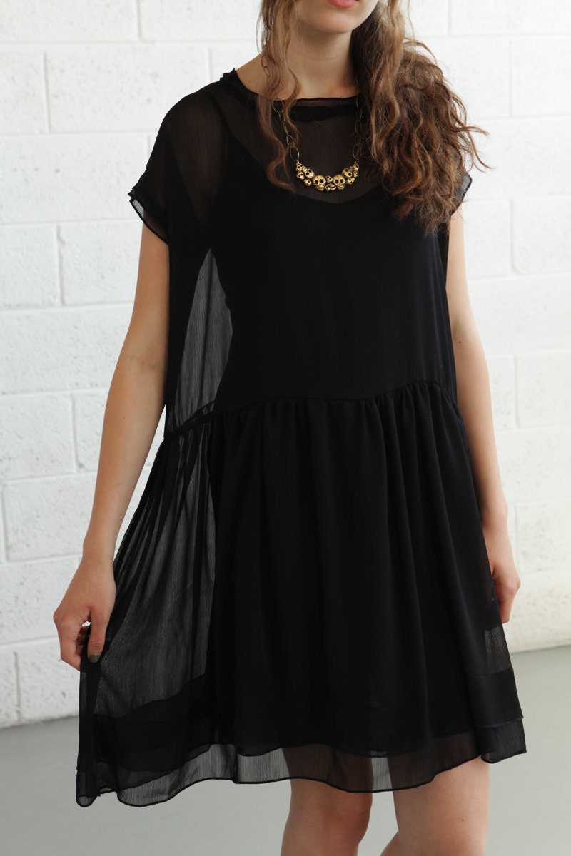 End of Summer sale ,sheer dress,Black Bridesmaid Dress, Little Black Dress