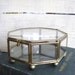 SALE - Vintage Brass and Glass Box - Octagon