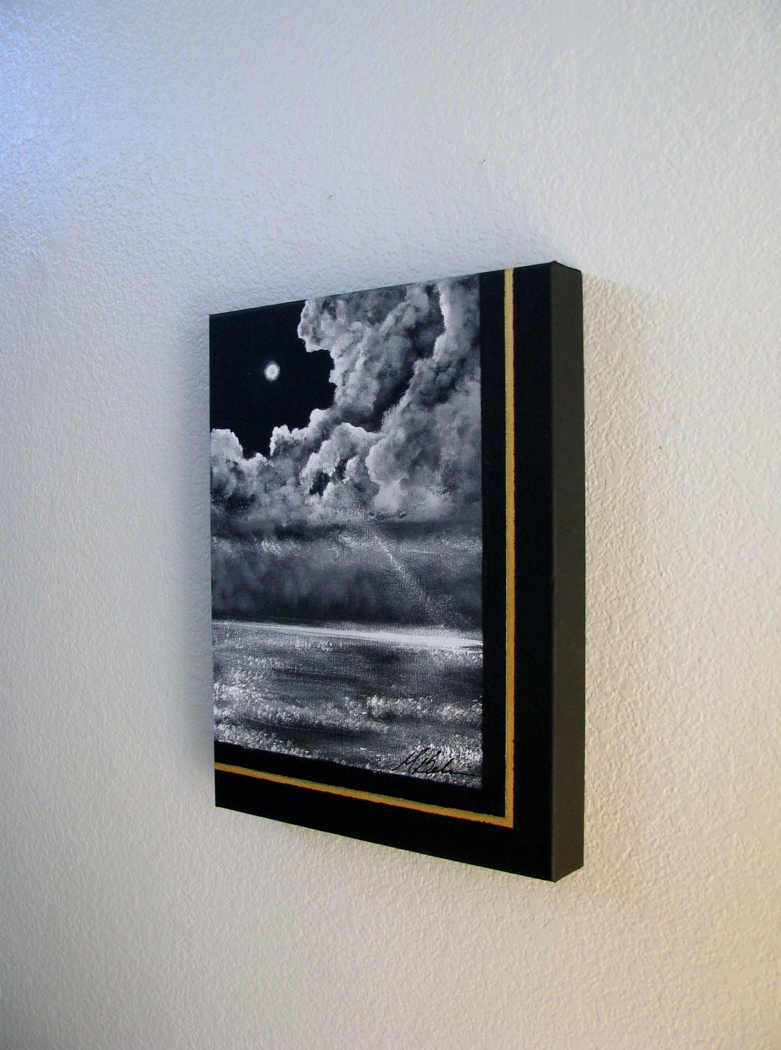 MOONBEAM Acrylic on 11" x 14" Gallery Wrapped Canvas