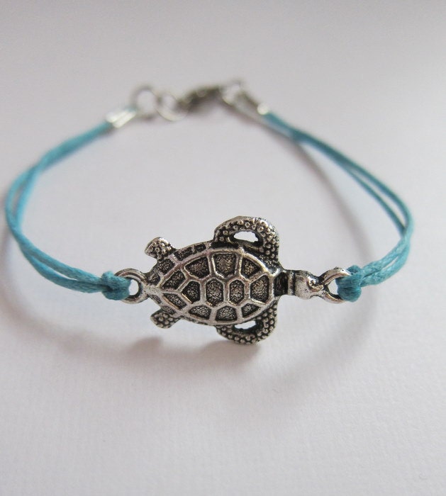 Handmade Sea Turtle Colored Cord Bracelet//Choose your Color