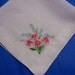 Vintage Pink and Blue Spring Flowers on Hanky