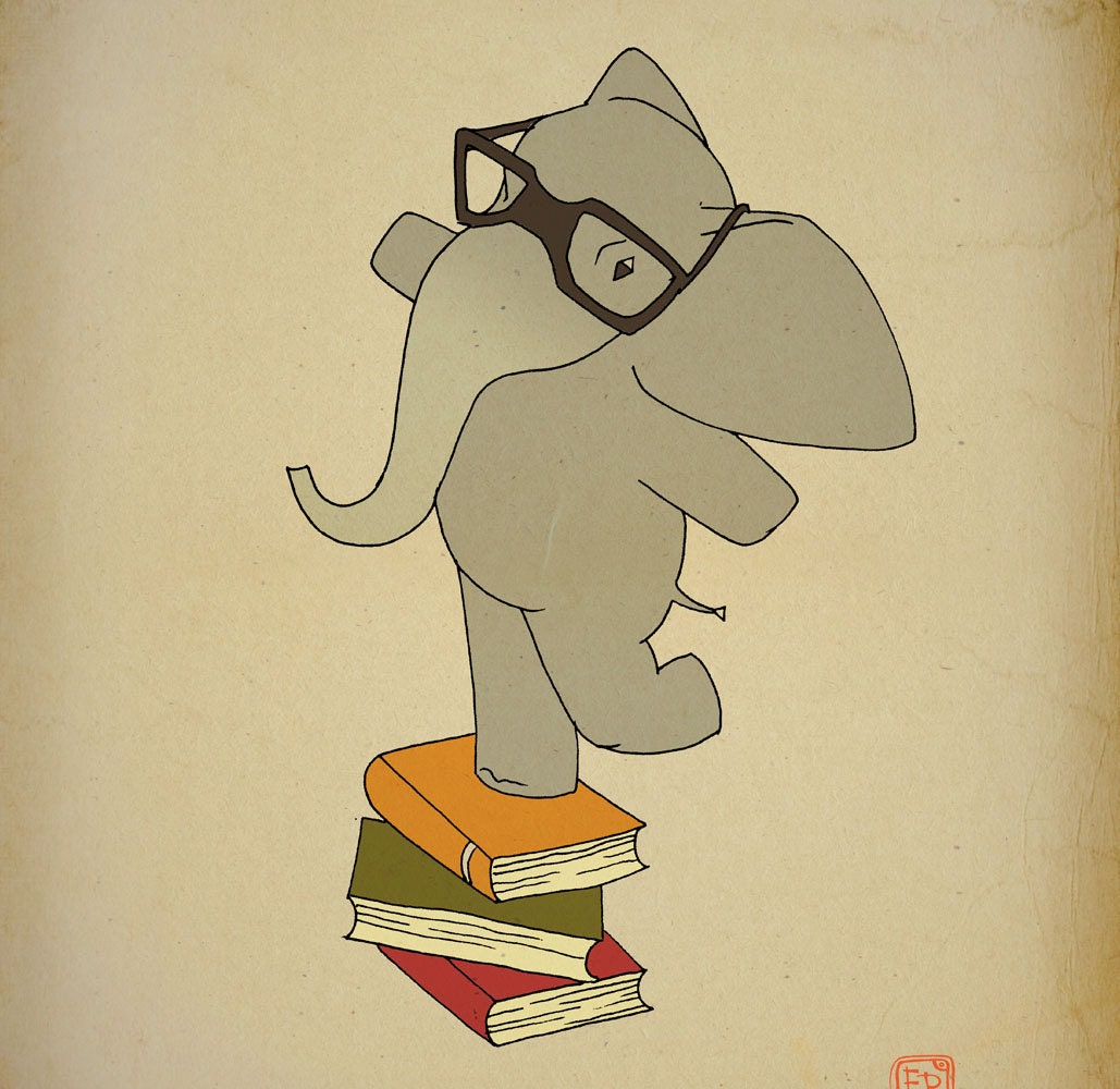 Childrens Art Print, Nursery Wall Art, Children decor, Wall art for kids, Baby nursery art 12x16 Elephant illustration