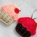 Felt Cupcake Ornaments Pink Cupcake Felt Ornaments