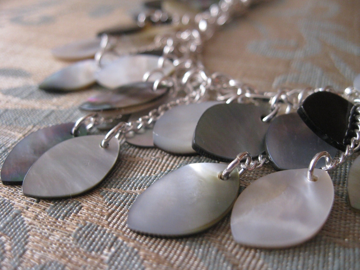 Mother of pearl beaded necklace
