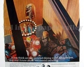 Vintage 1960s Kitsch Advertisement - Weldwood Paneling Advert from Home Magazine - Funny Weird