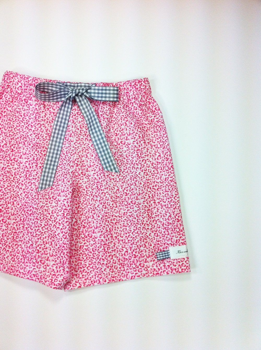 Girls Boutique Shorts Pink Cheetah Print Size 2T Ready to Ship Children Spring Summer Clothing Original Handmade