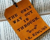 Leather Luggage Tag - Harry Potter - J K Rowling - Hand Tooled