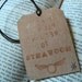 Leather Luggage Tag - Harry Potter - Please Return to Hogwarts - Golden Snitch Detail - J K Rowling