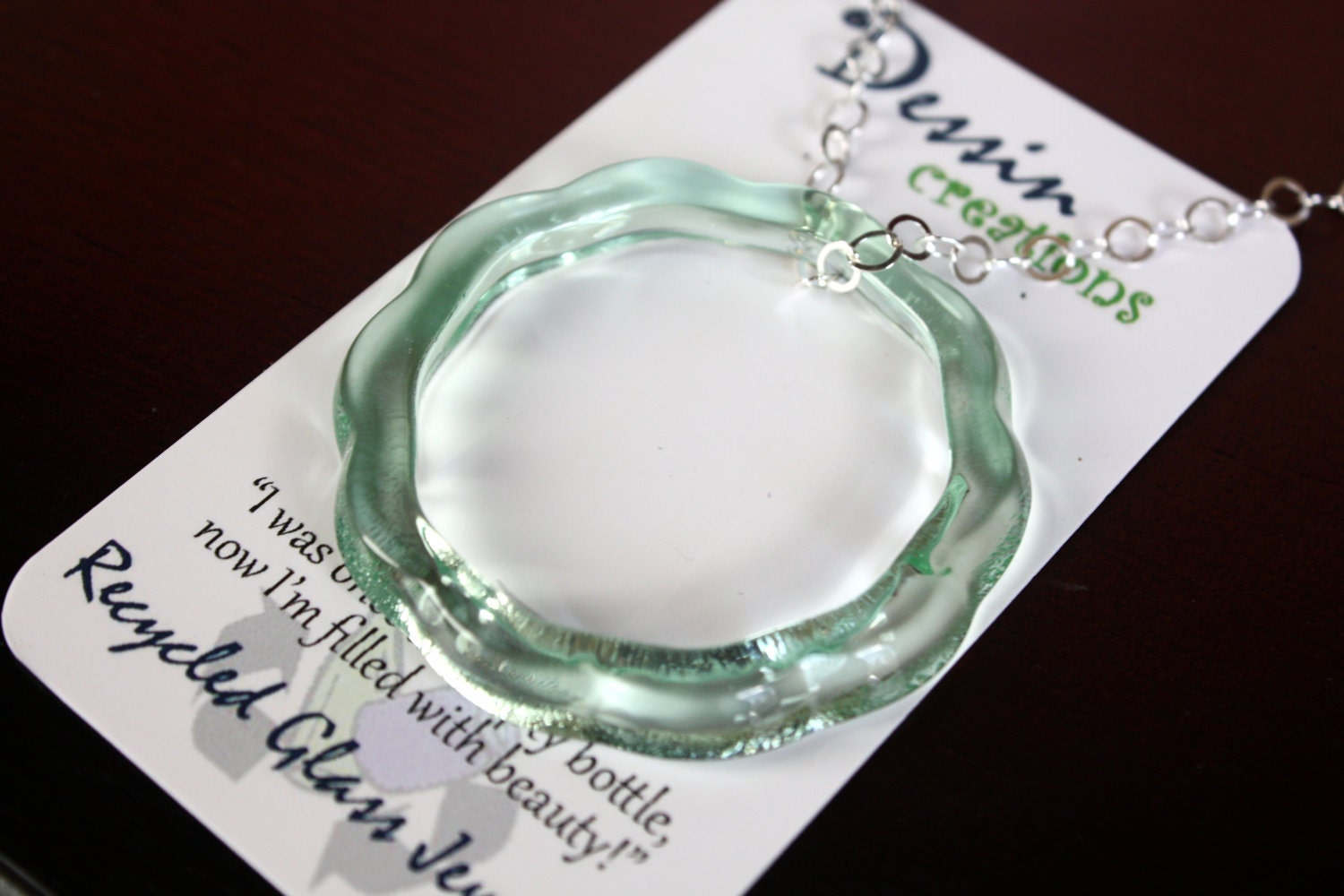 Coke Bottle Necklace, COCA COLA Jewelry, Recycled Glass Necklace, Upcycled Jewelry, Dessin Creations