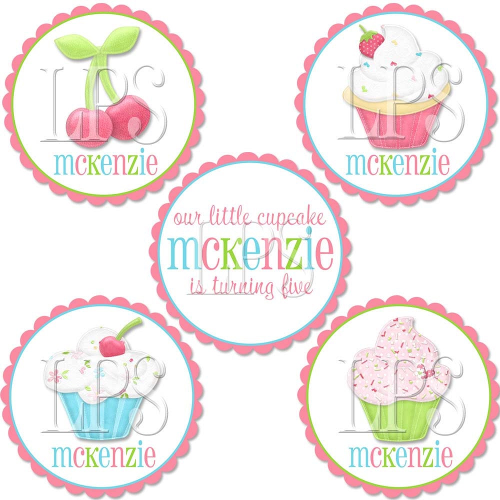 Sweet Shoppe Cupcake Toppers / Label / Tags PDF Digital Printable File Il_570xn