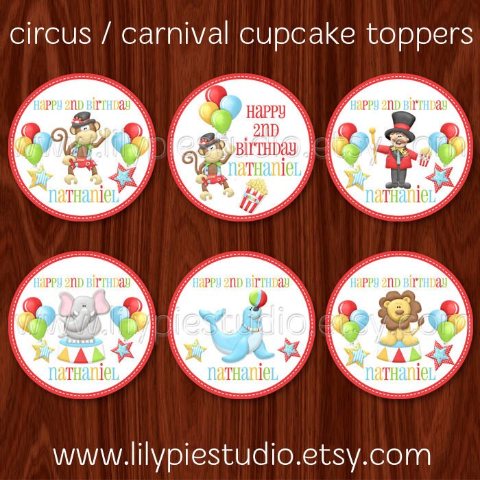 circus-carnival-cupcake-toppers-labels-tags-by-lilypiestudio