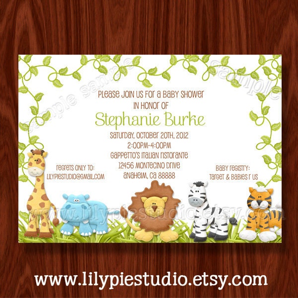 Jungle Baby Shower Invitation Il_570xn