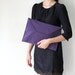ENVELOPE- Oversize Leather Clutch in Eggplant